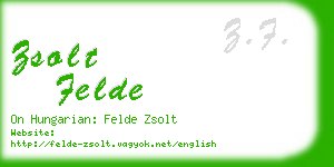 zsolt felde business card